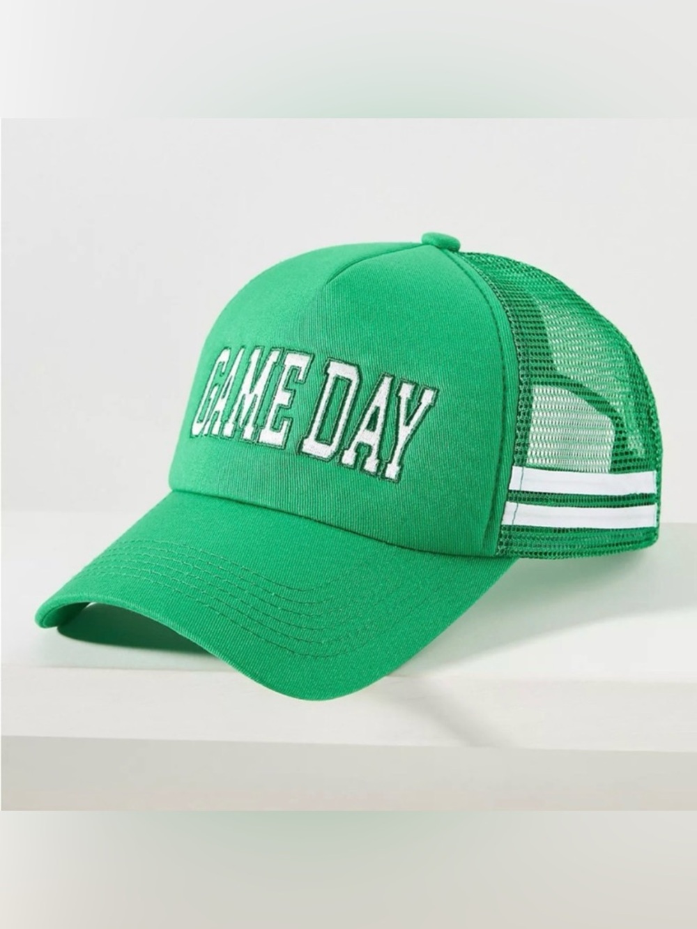 **NWOT** WORN/WEST Kelly Green == Game Day == Trucker Hat Baseball Cap